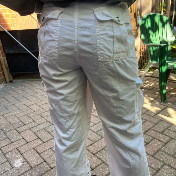 White Button-Up Pants - Picture 3 of 4